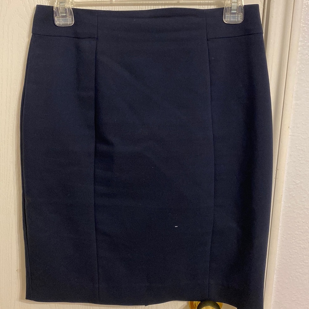 Navy pencil skirt